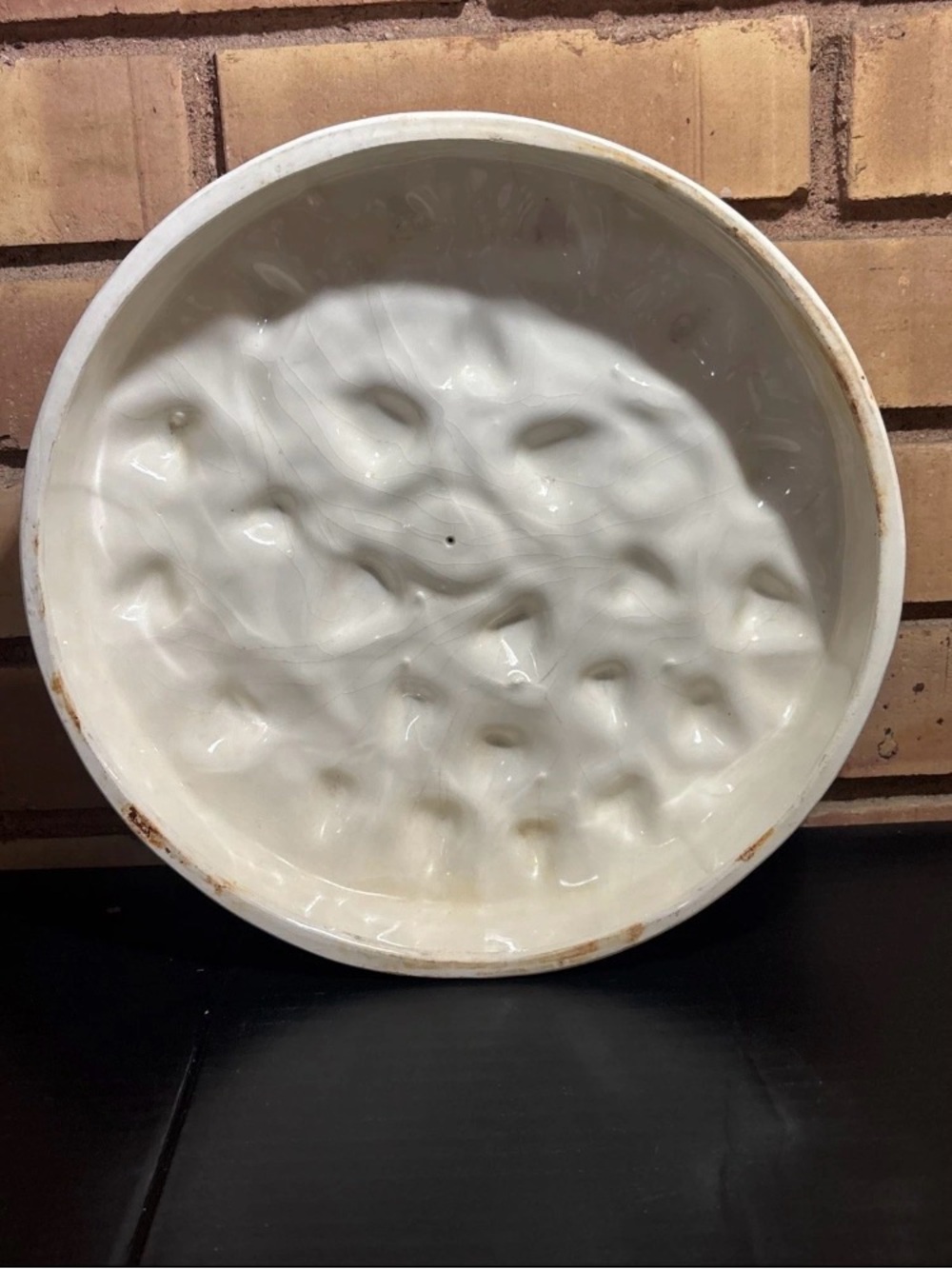 vintage ceramic strawberry pie lid Only 10” - Picture 5 of 10